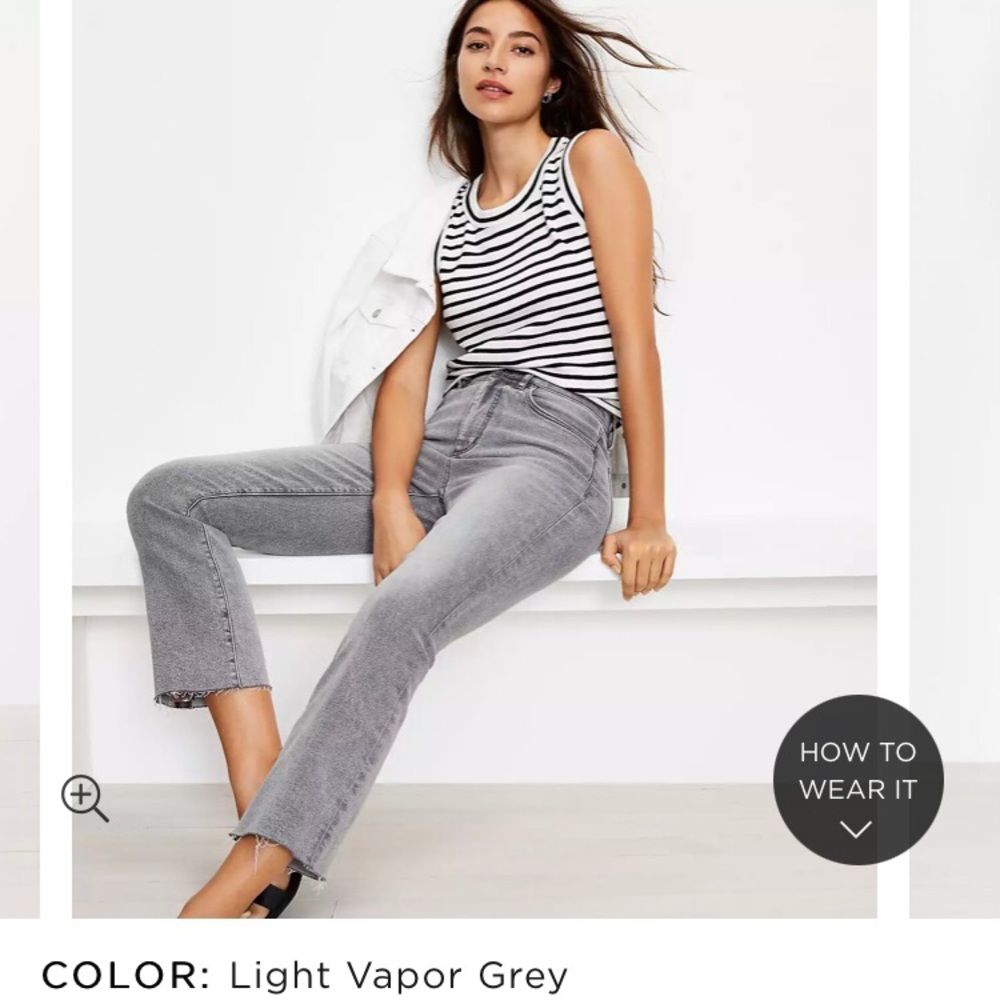 NWT grey kickflare jeans from loft.